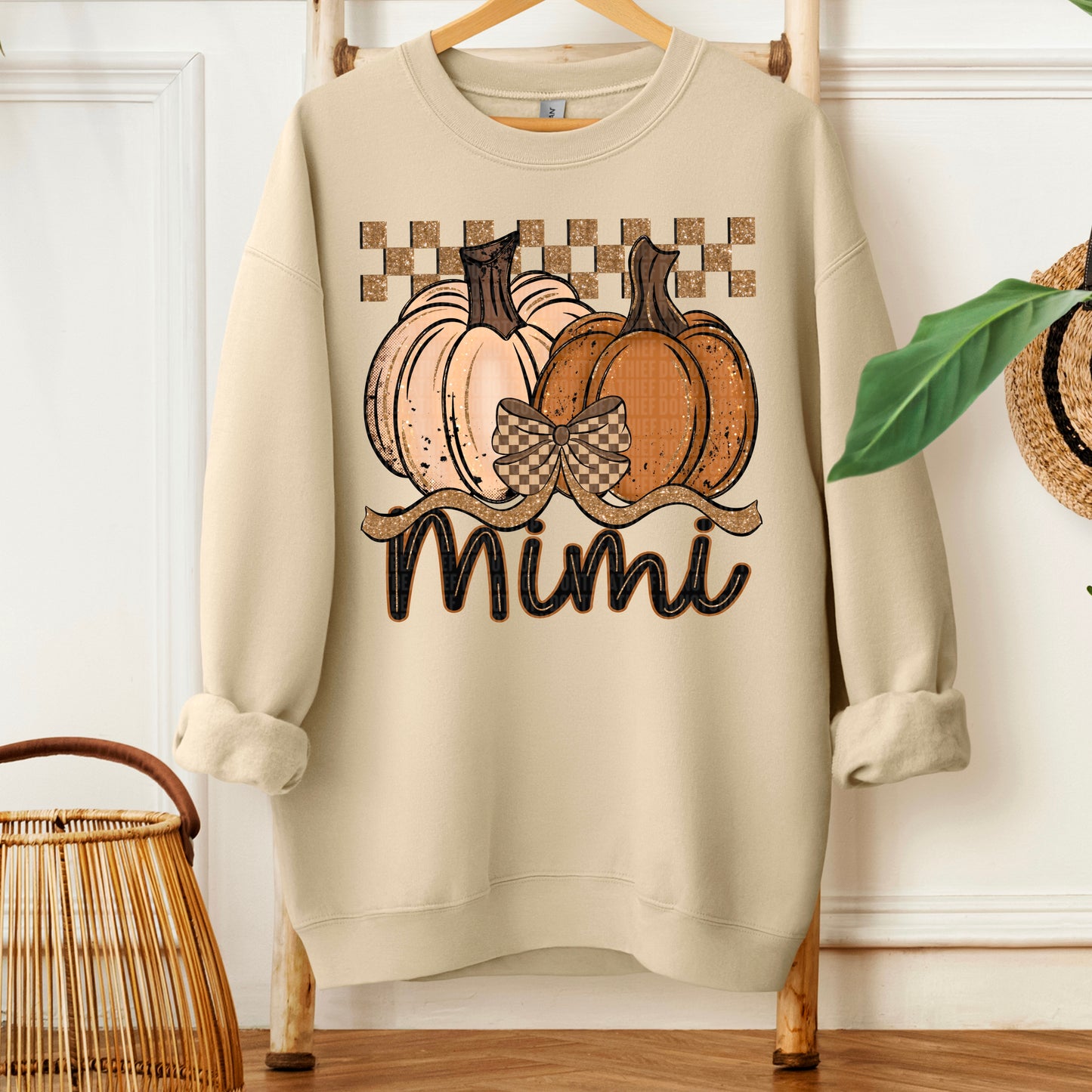 Fall Checkered Glitter Pumpkin Collection (dropdown)-DTF&UV