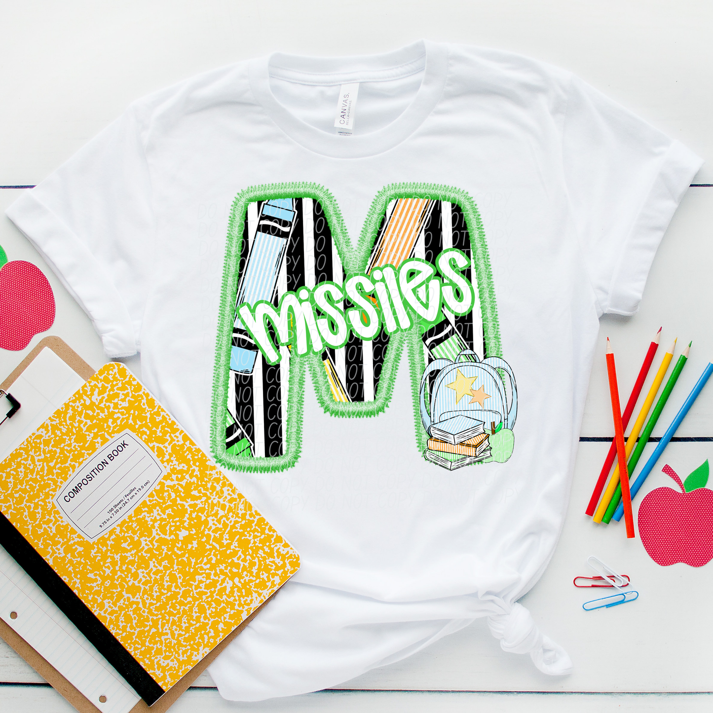 LETTER MASCOT GREEN (dropdown)-DTF&UV