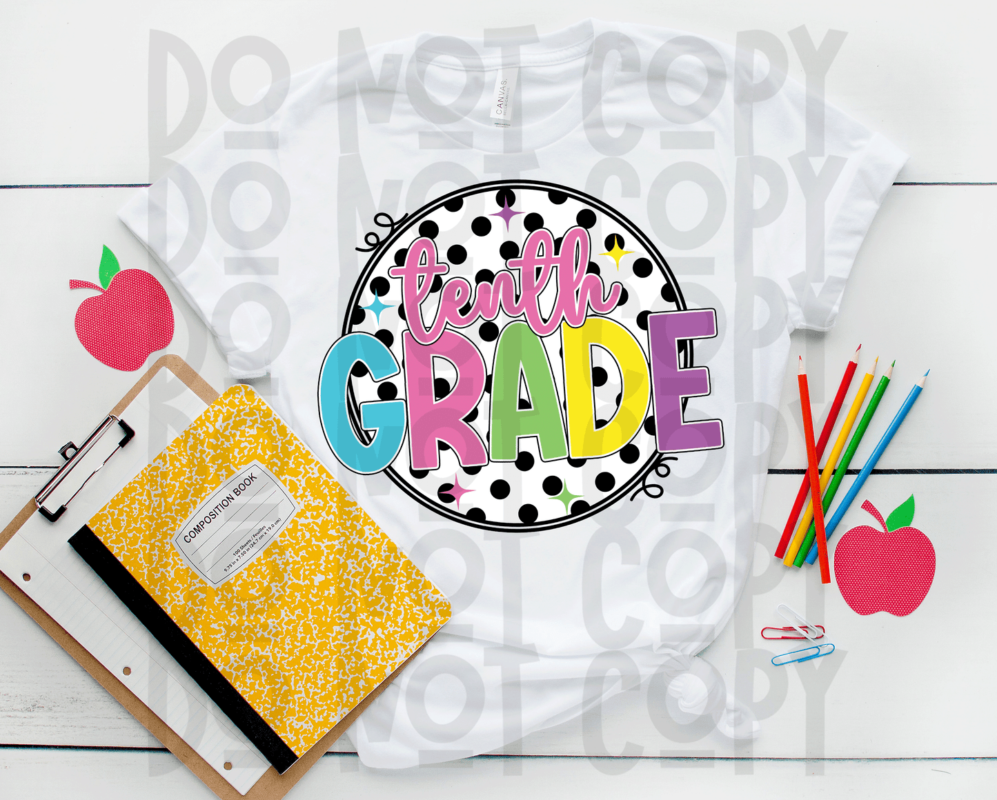 Neon 80s Polka Dot Grade (All grades in this listing in the dropdown)-DTF