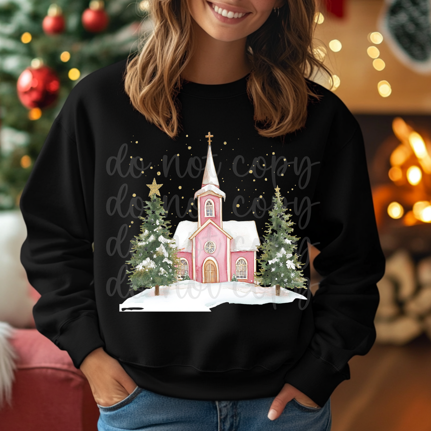 Pink Church2-DTF