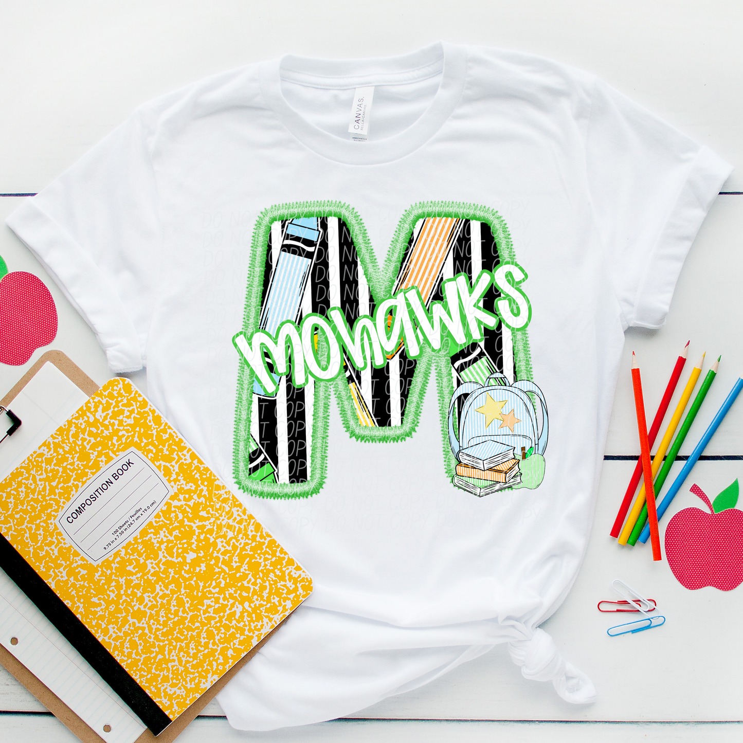LETTER MASCOT GREEN (dropdown)-DTF&UV