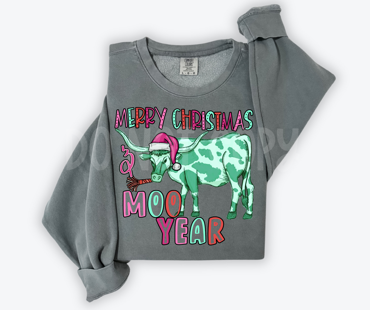 Moo year Teal-DTF