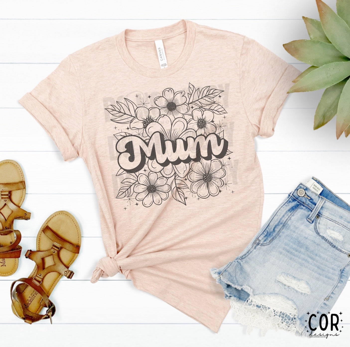 Black Floral Titles DROPDOWN - DTF
