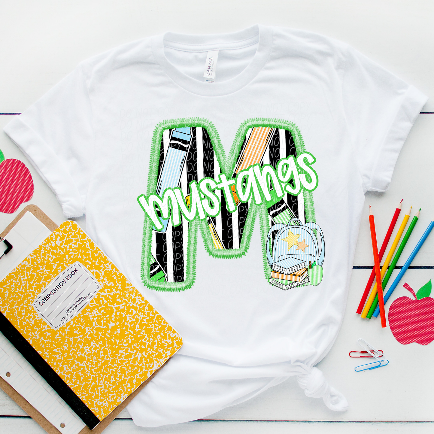 LETTER MASCOT GREEN (dropdown)-DTF&UV