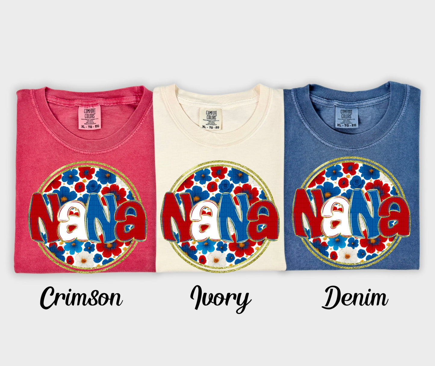 Floral 4th of July (dropdown)-DTF&UV