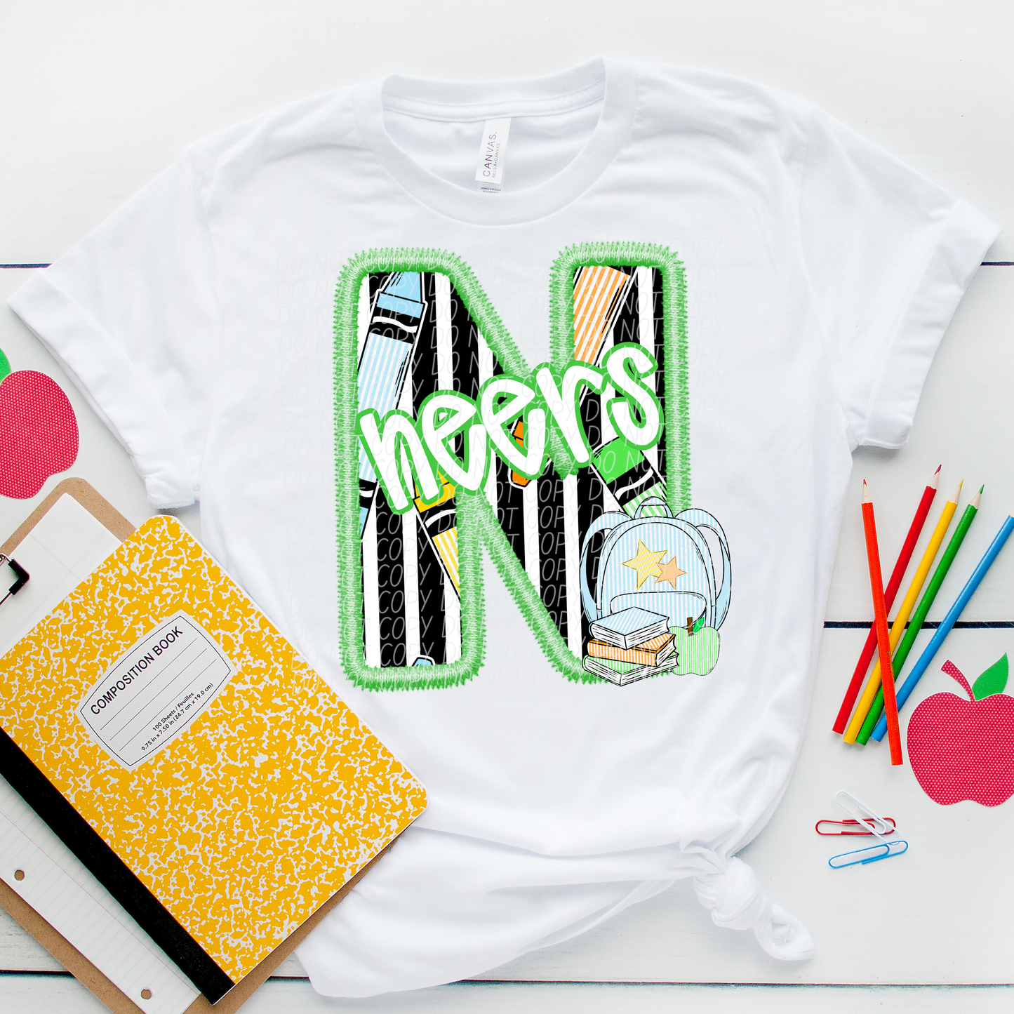 LETTER MASCOT GREEN (dropdown)-DTF&UV