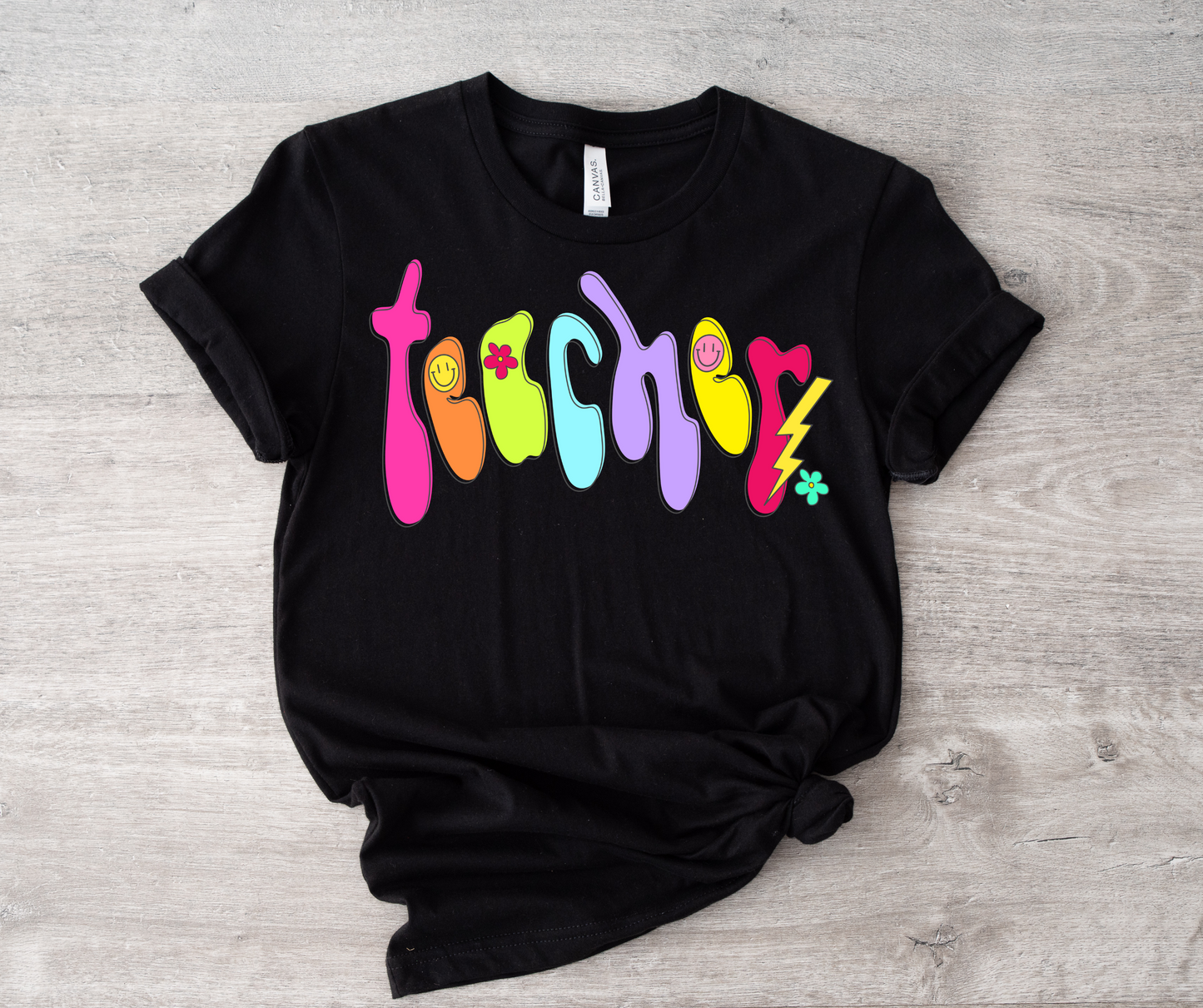 Neon Teacher retro-DTF
