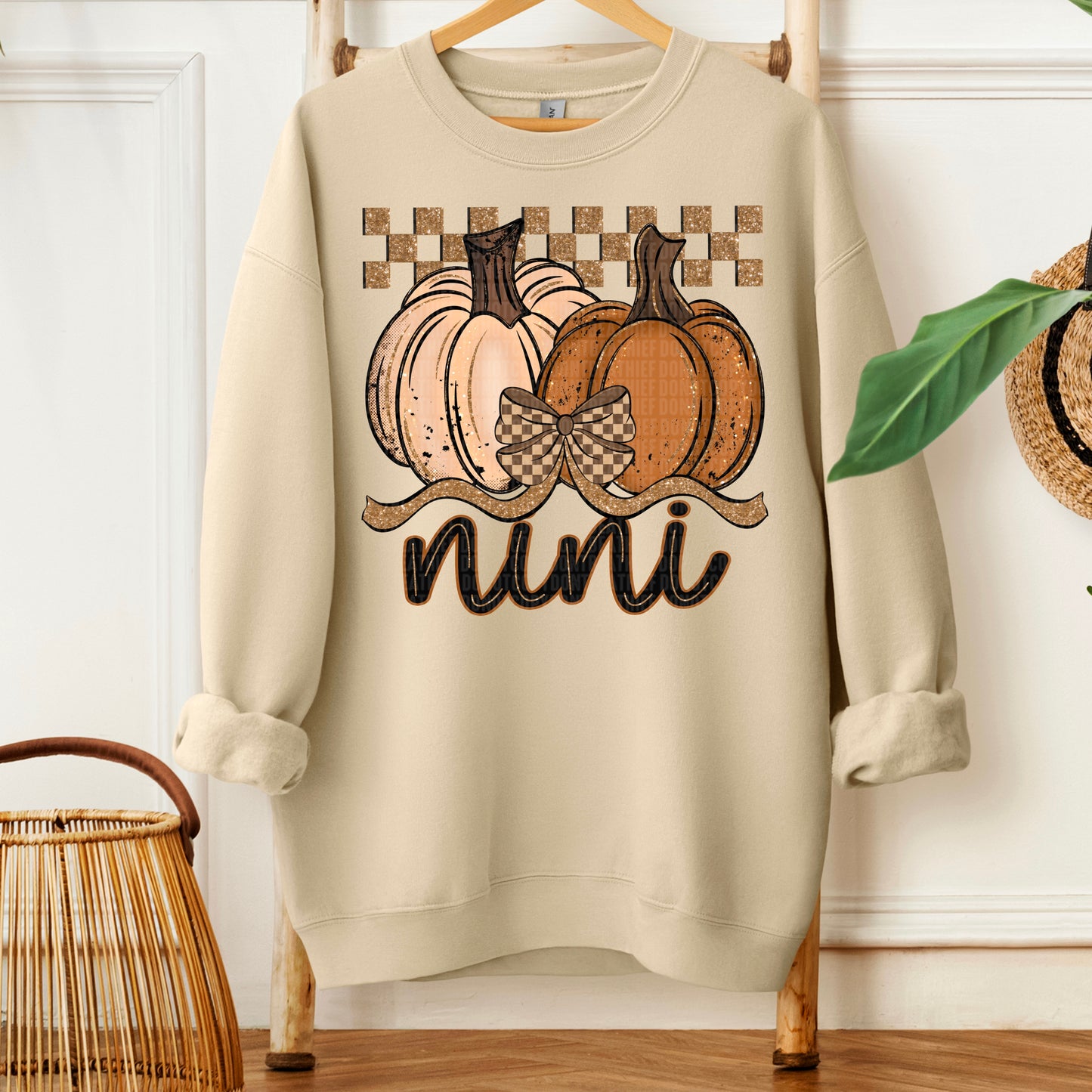 Fall Checkered Glitter Pumpkin Collection (dropdown)-DTF&UV