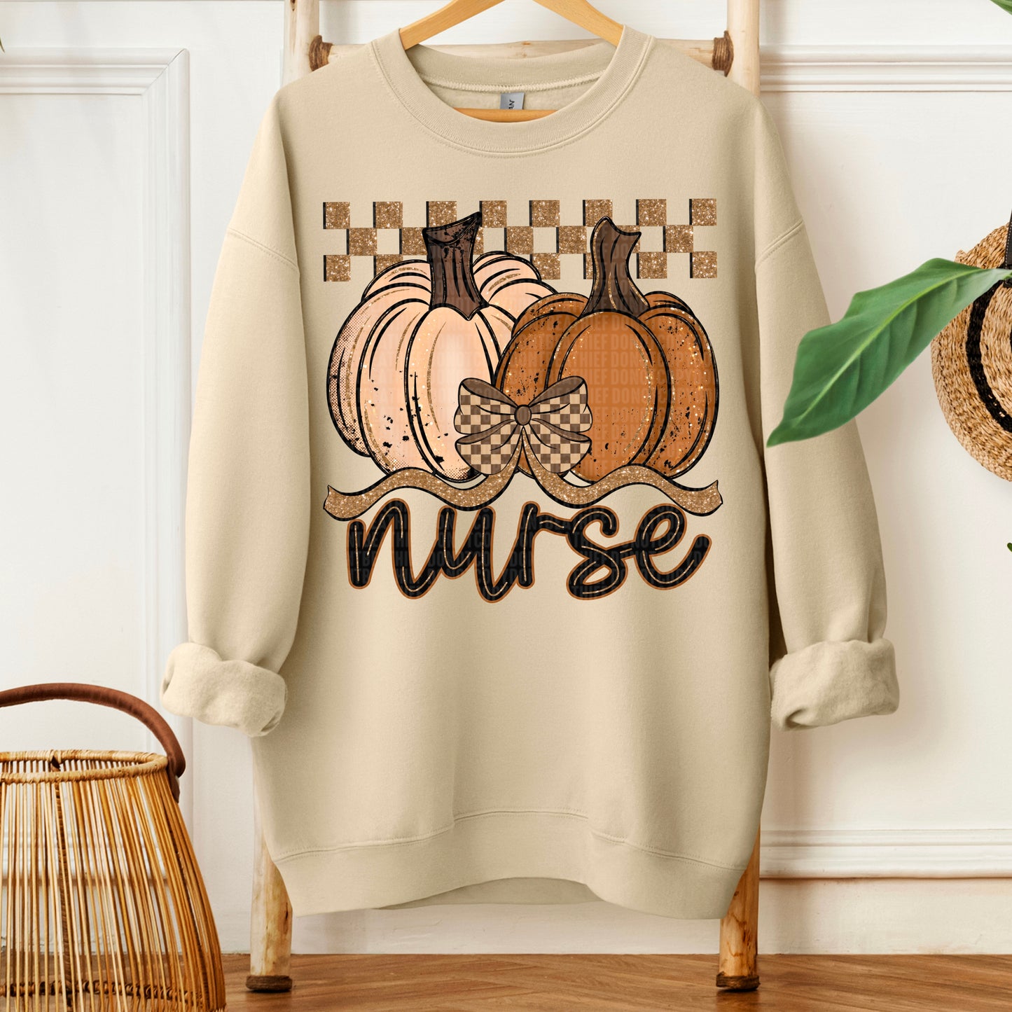 Fall Checkered Glitter Pumpkin Collection (dropdown)-DTF&UV