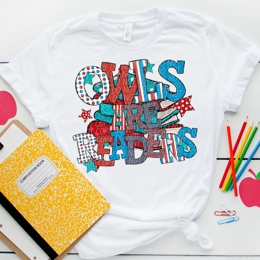 OWLS ARE READERS-DTF