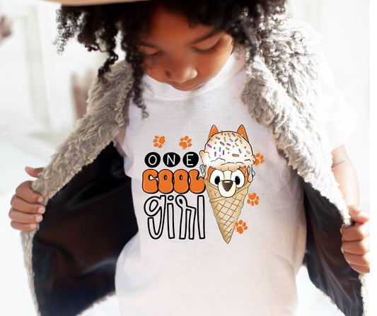 One cool girl orange-DTF