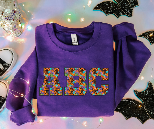 Orange Webs (ANY NAME, ANY MASCOT)-DTF&UV