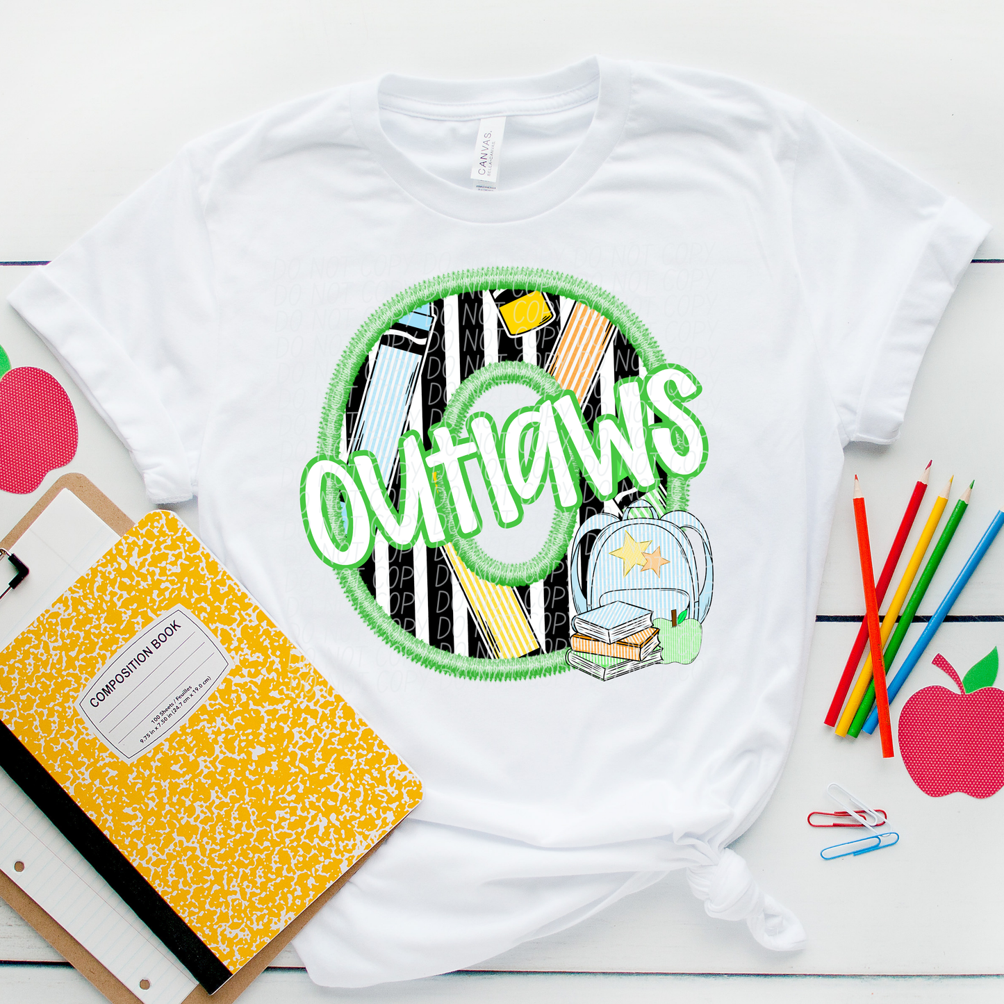 LETTER MASCOT GREEN (dropdown)-DTF&UV