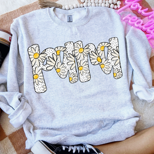 Para daisies in letters-DTF