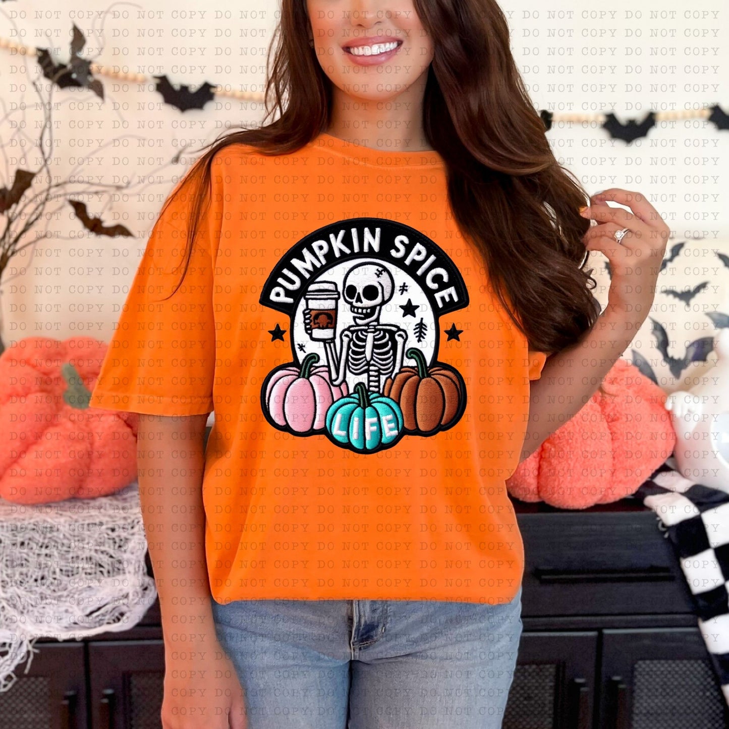 Pumpkin Spice Life Skellie 2 - DTF