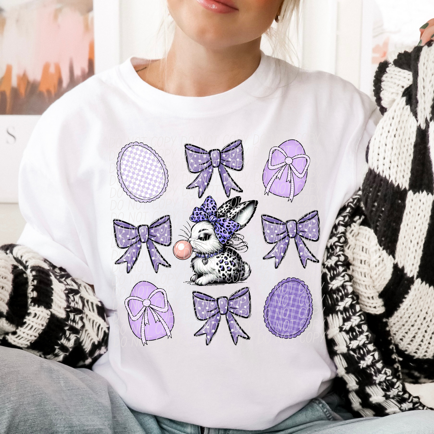 PURPLE BUNNY BUBBLE -DTF