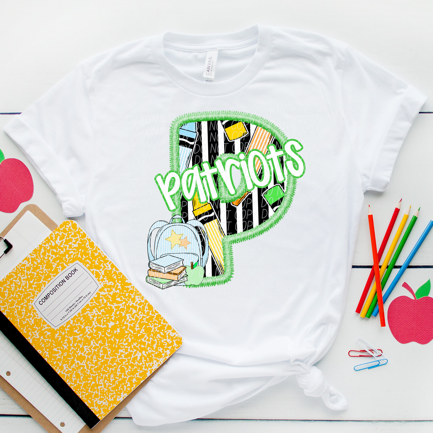 LETTER MASCOT GREEN (dropdown)-DTF&UV