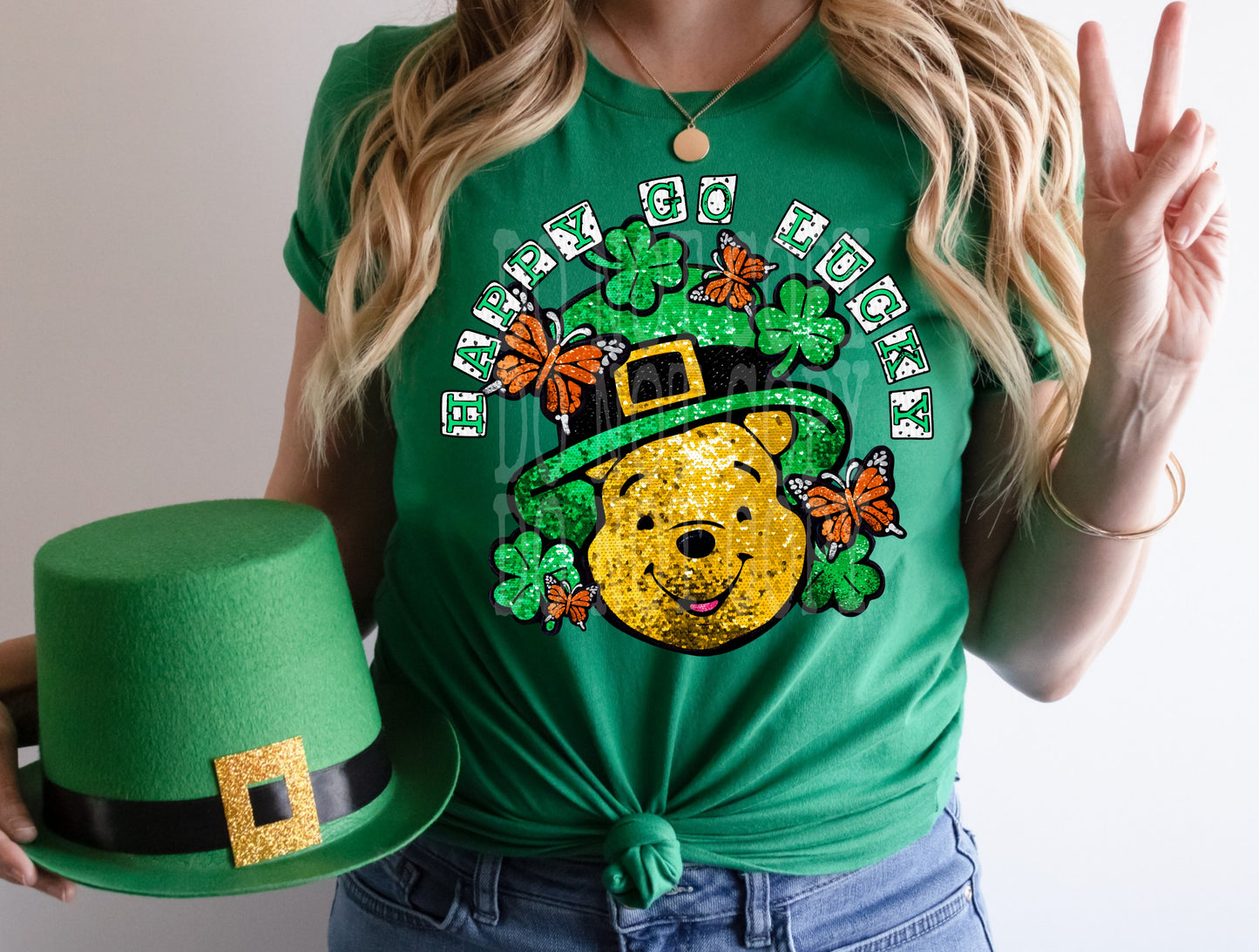 Happy go lucky pooh-DTF
