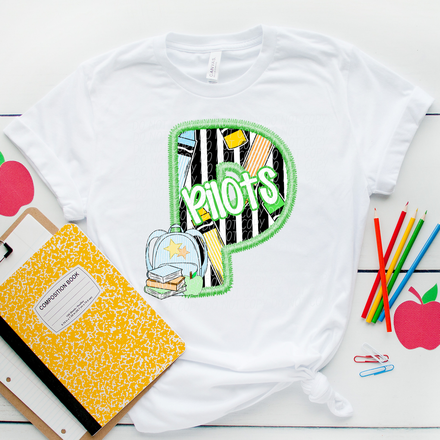 LETTER MASCOT GREEN (dropdown)-DTF&UV