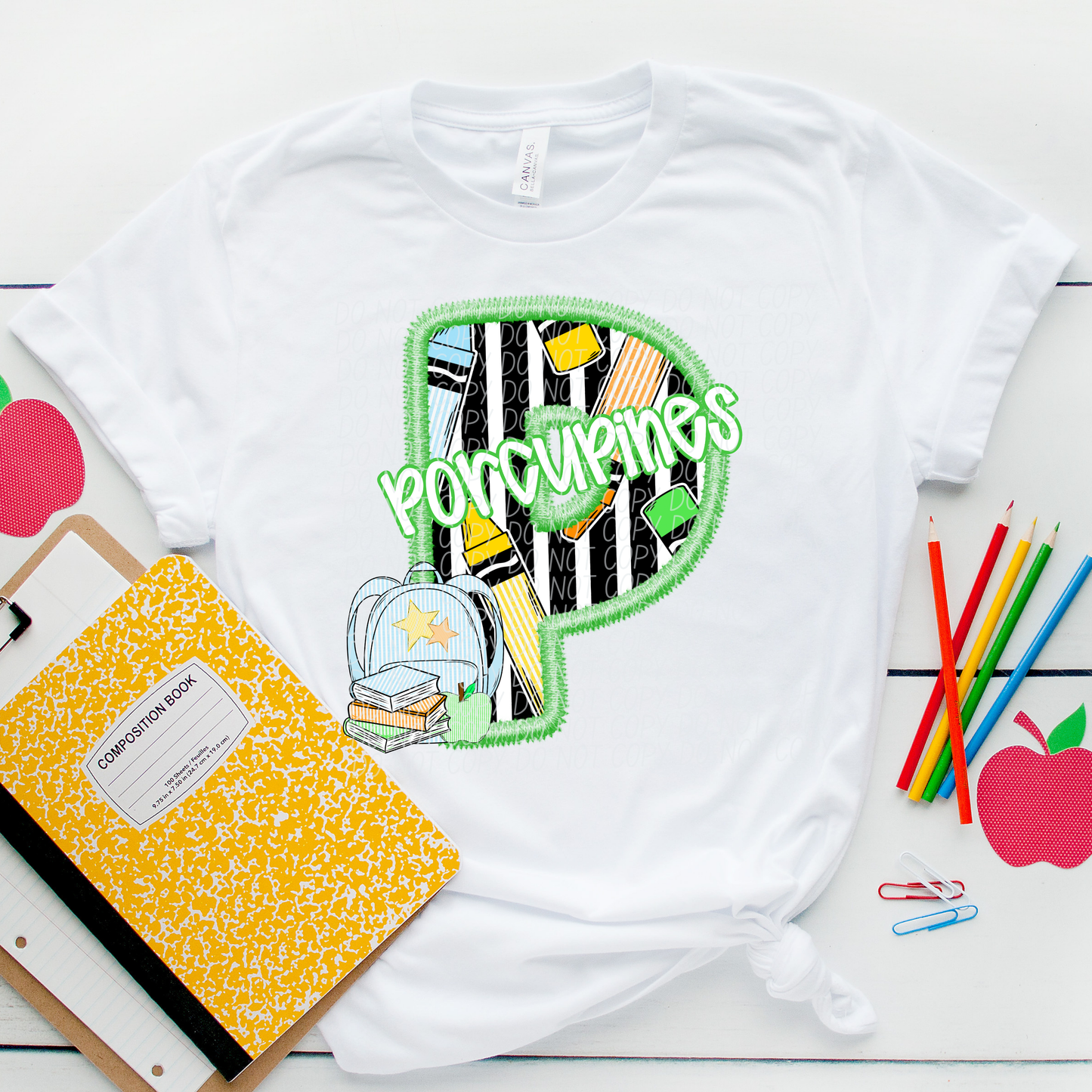 LETTER MASCOT GREEN (dropdown)-DTF&UV