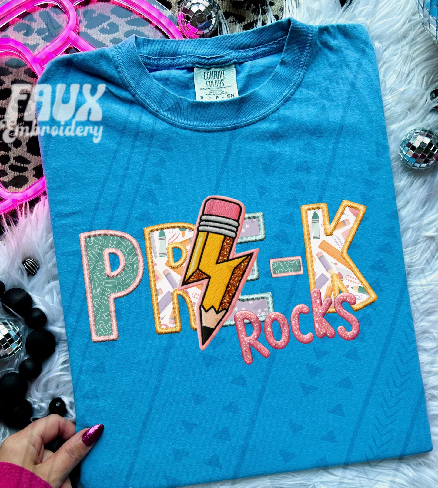 Pre-K Rocks (pink)-Dtf