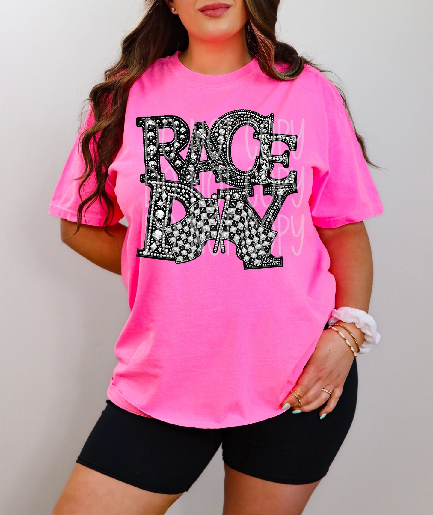 Race Day faux sequin-DTF