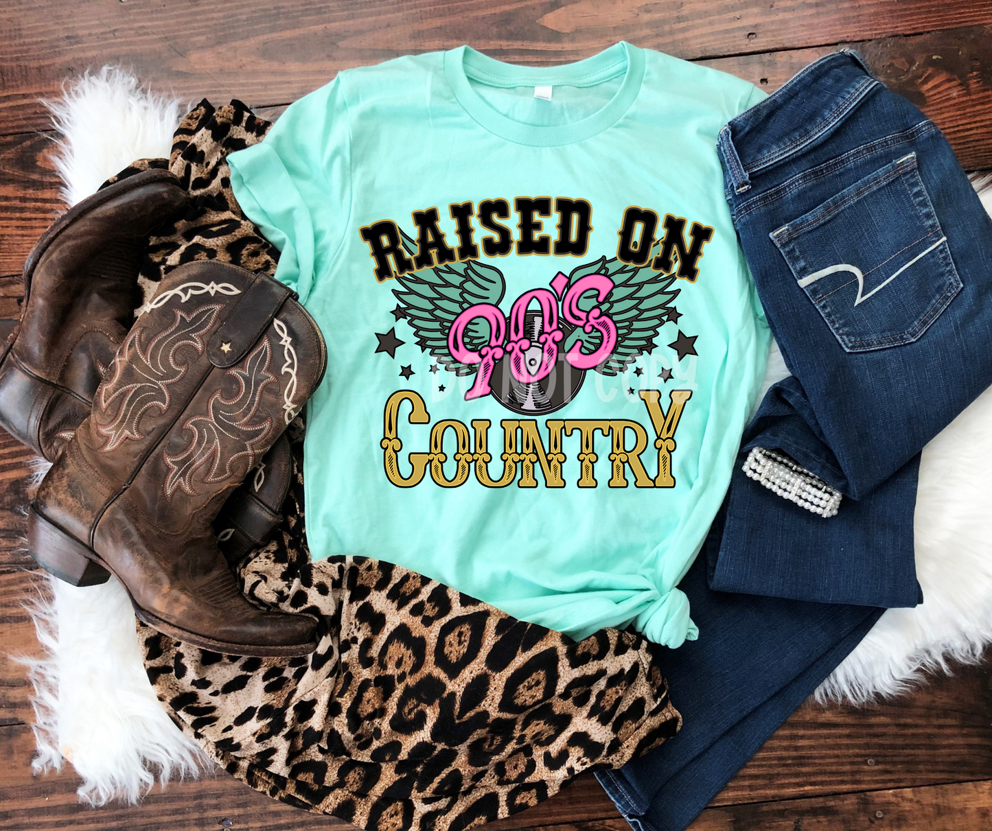 Raised on 90s Country wings-DTF