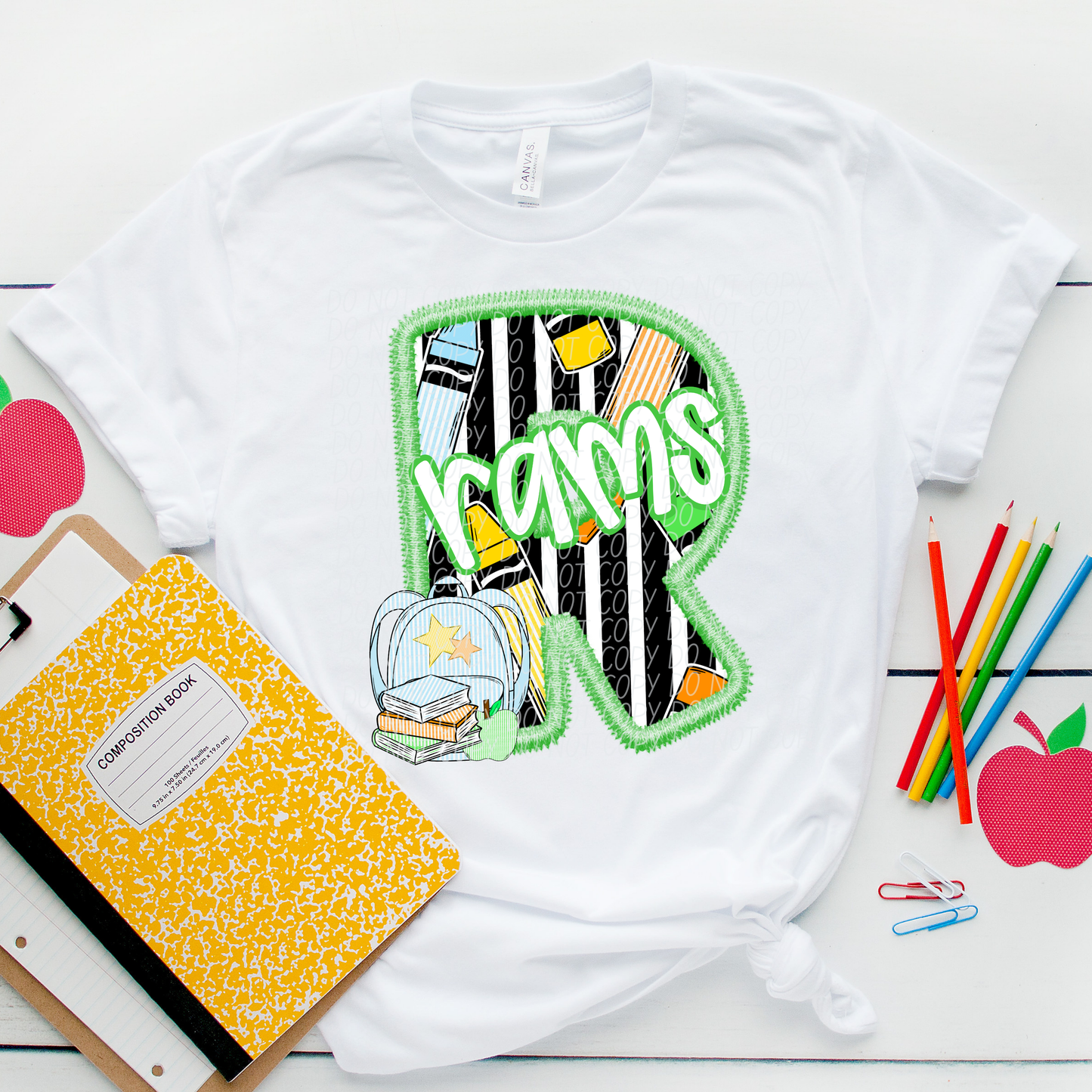 LETTER MASCOT GREEN (dropdown)-DTF&UV