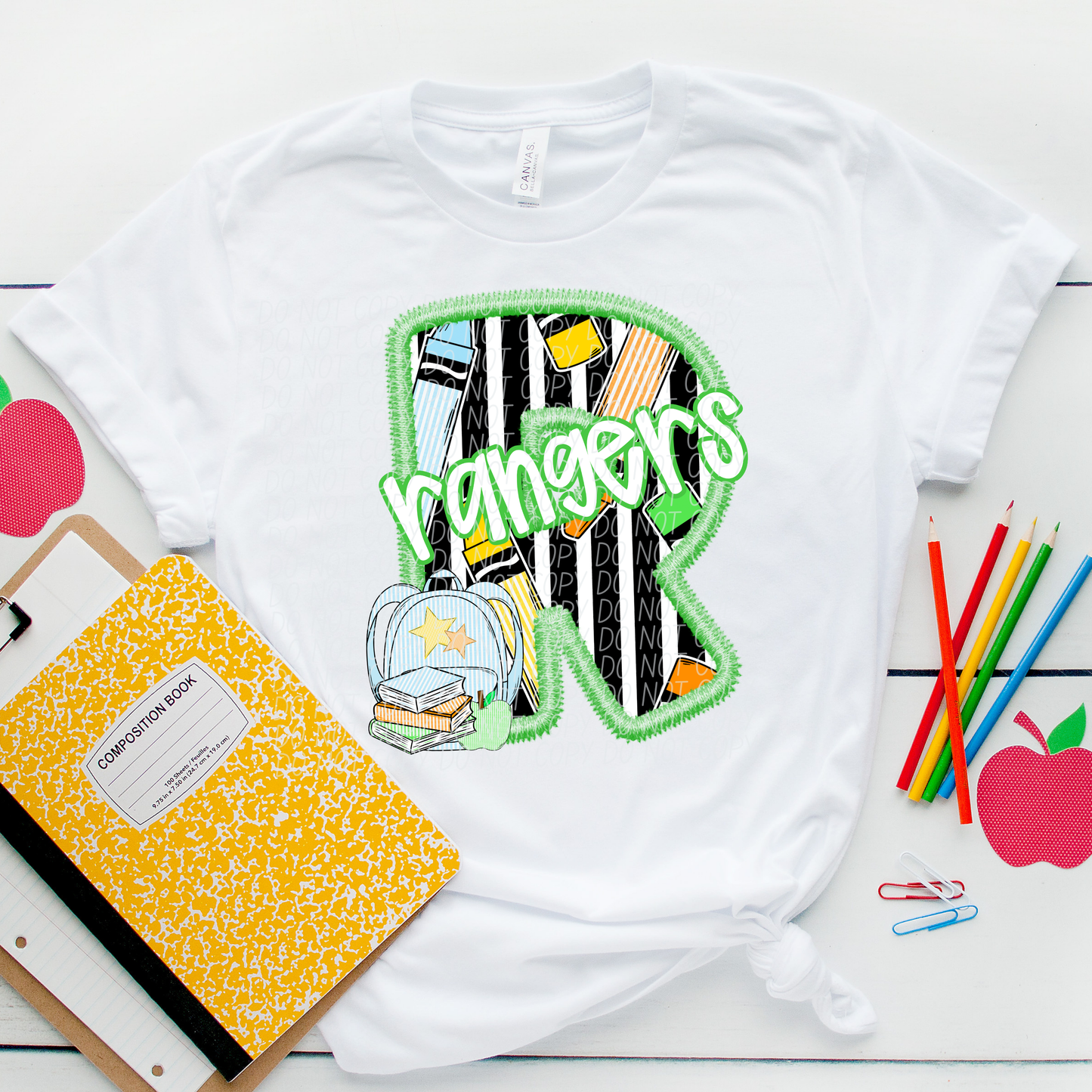 LETTER MASCOT GREEN (dropdown)-DTF&UV