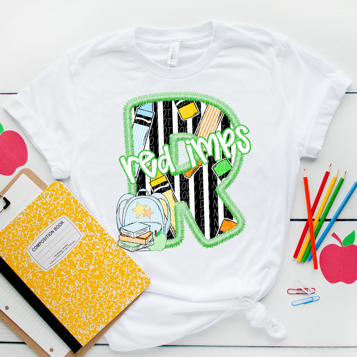 LETTER MASCOT GREEN (dropdown)-DTF&UV