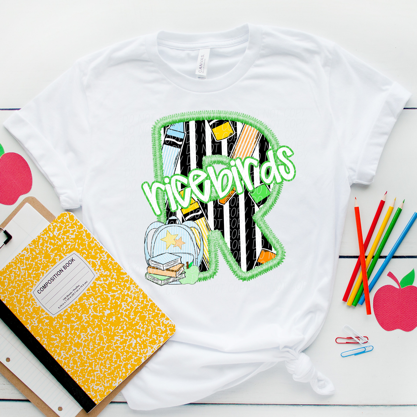 LETTER MASCOT GREEN (dropdown)-DTF&UV