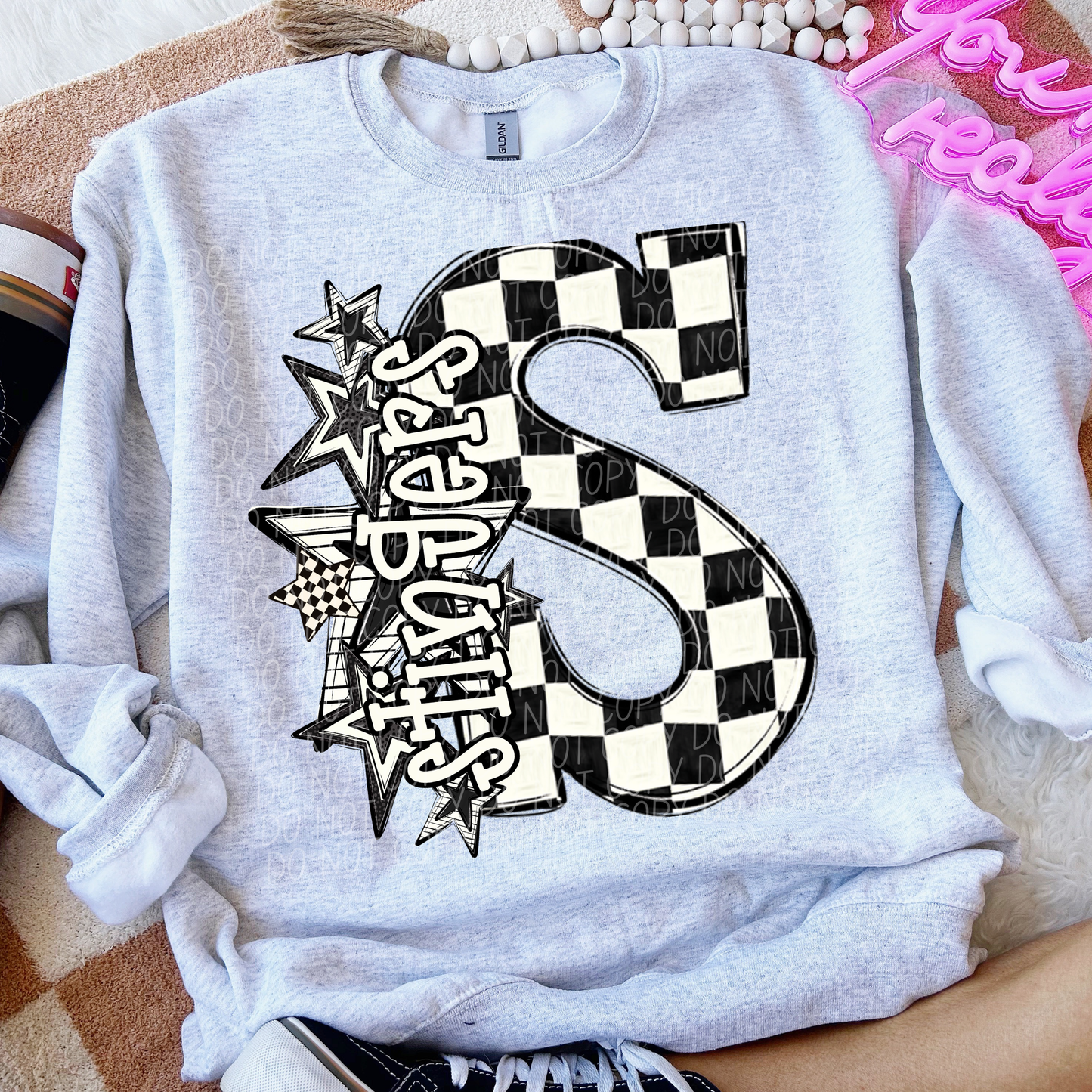 BW Checker star mascots (dropdown)- DTF&UV
