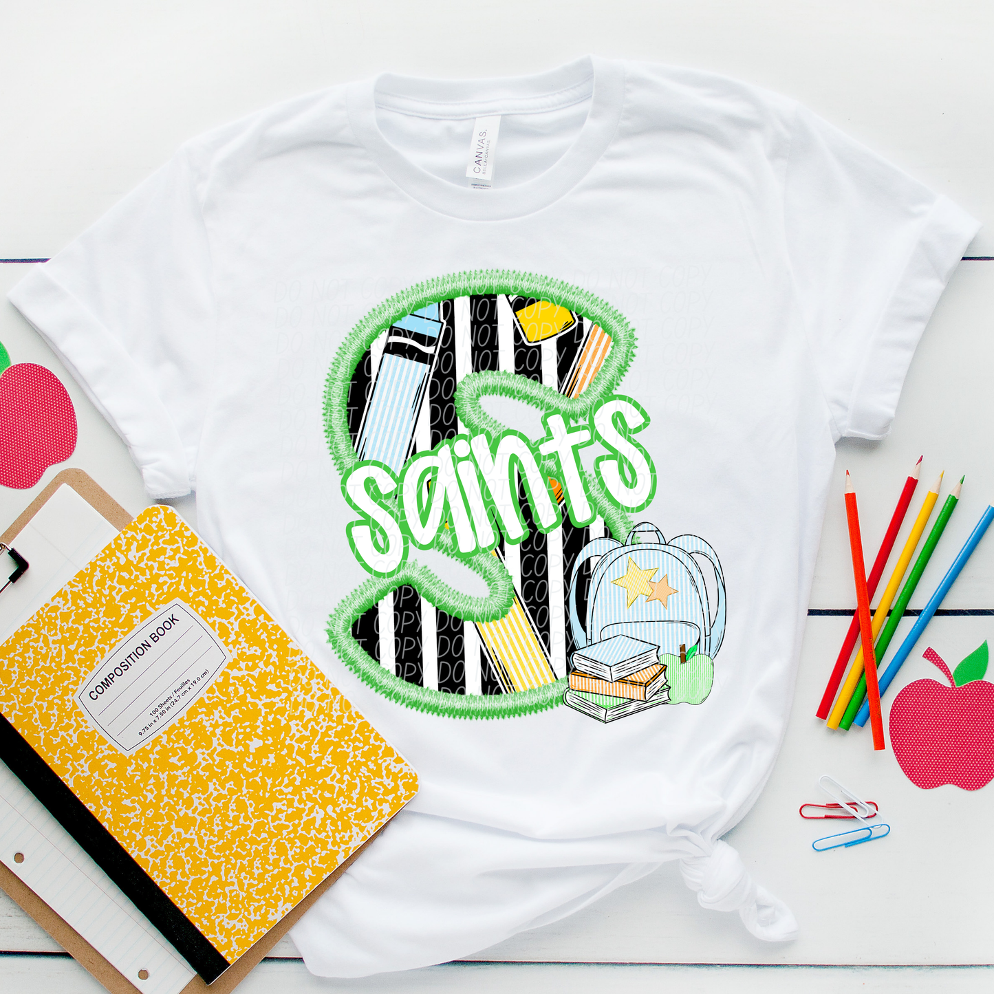 LETTER MASCOT GREEN (dropdown)-DTF&UV