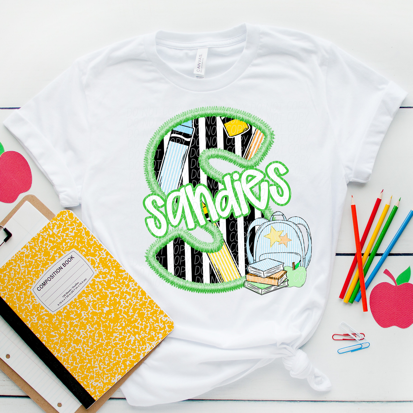 LETTER MASCOT GREEN (dropdown)-DTF&UV
