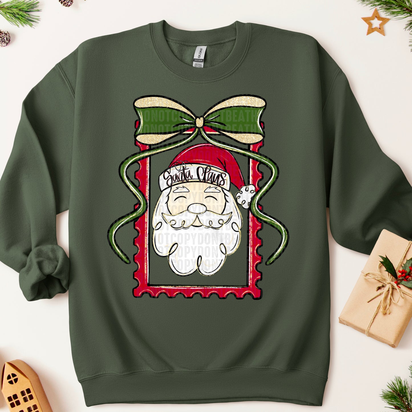 Santa Stamp(skin tones in dropdown) -DTF&UV
