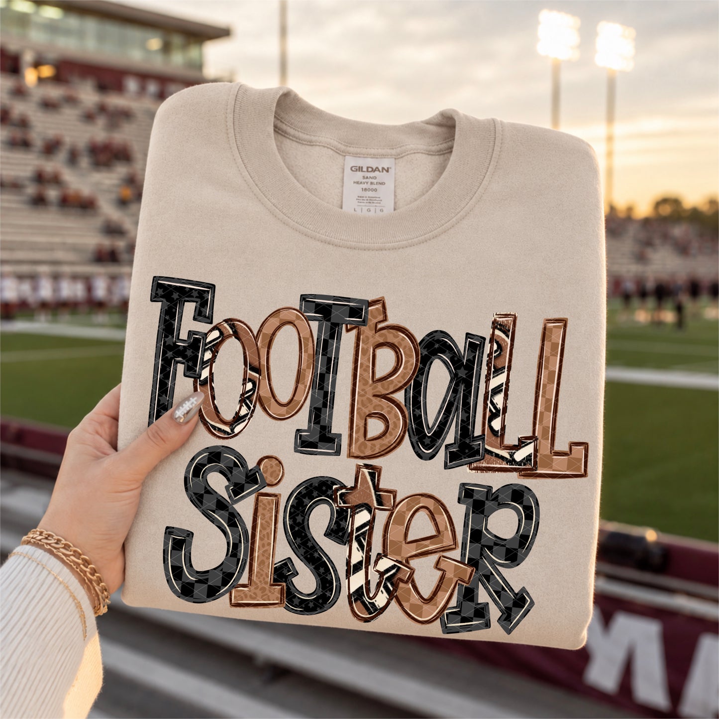 Football Doodle Sister -DTF&UV