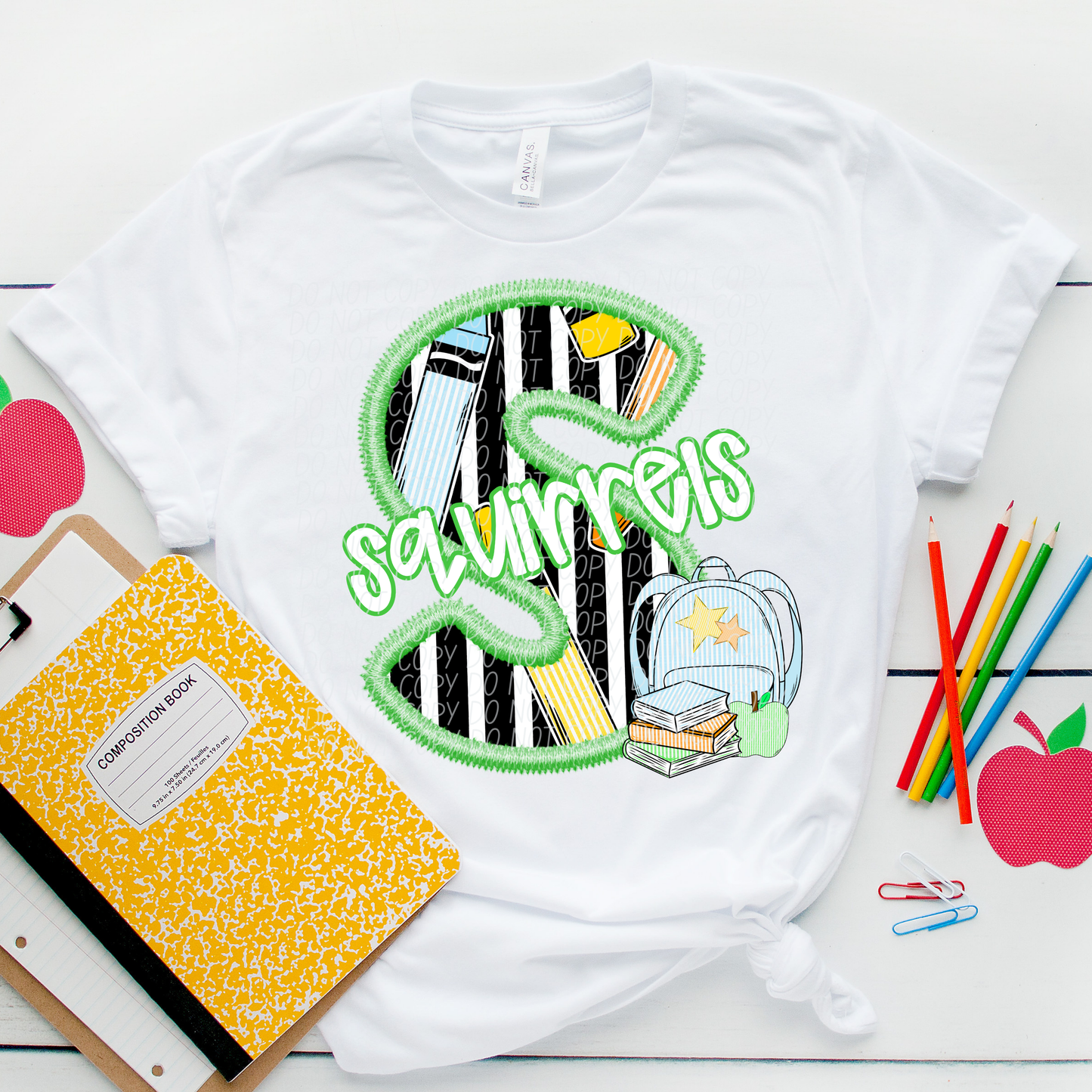 LETTER MASCOT GREEN (dropdown)-DTF&UV