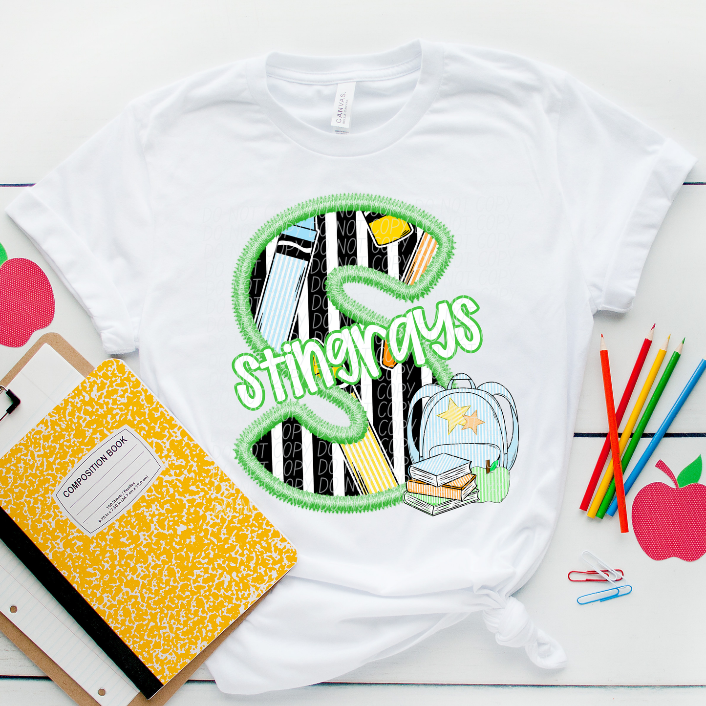 LETTER MASCOT GREEN (dropdown)-DTF&UV