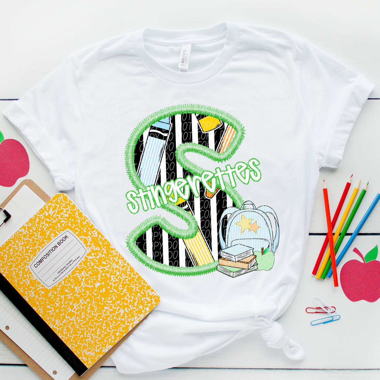 LETTER MASCOT GREEN (dropdown)-DTF&UV