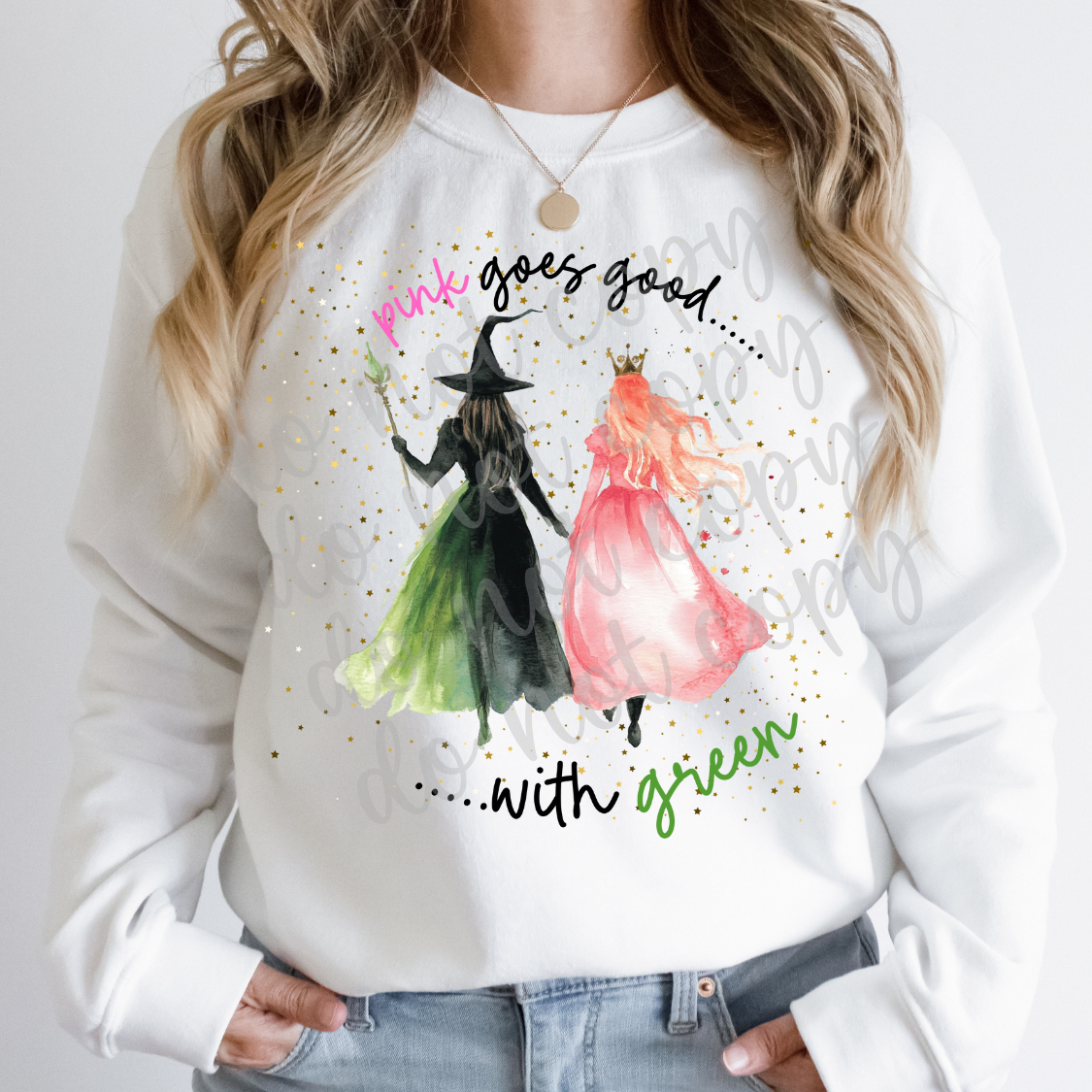 Pink goes good with green -wicked Circle-DTF