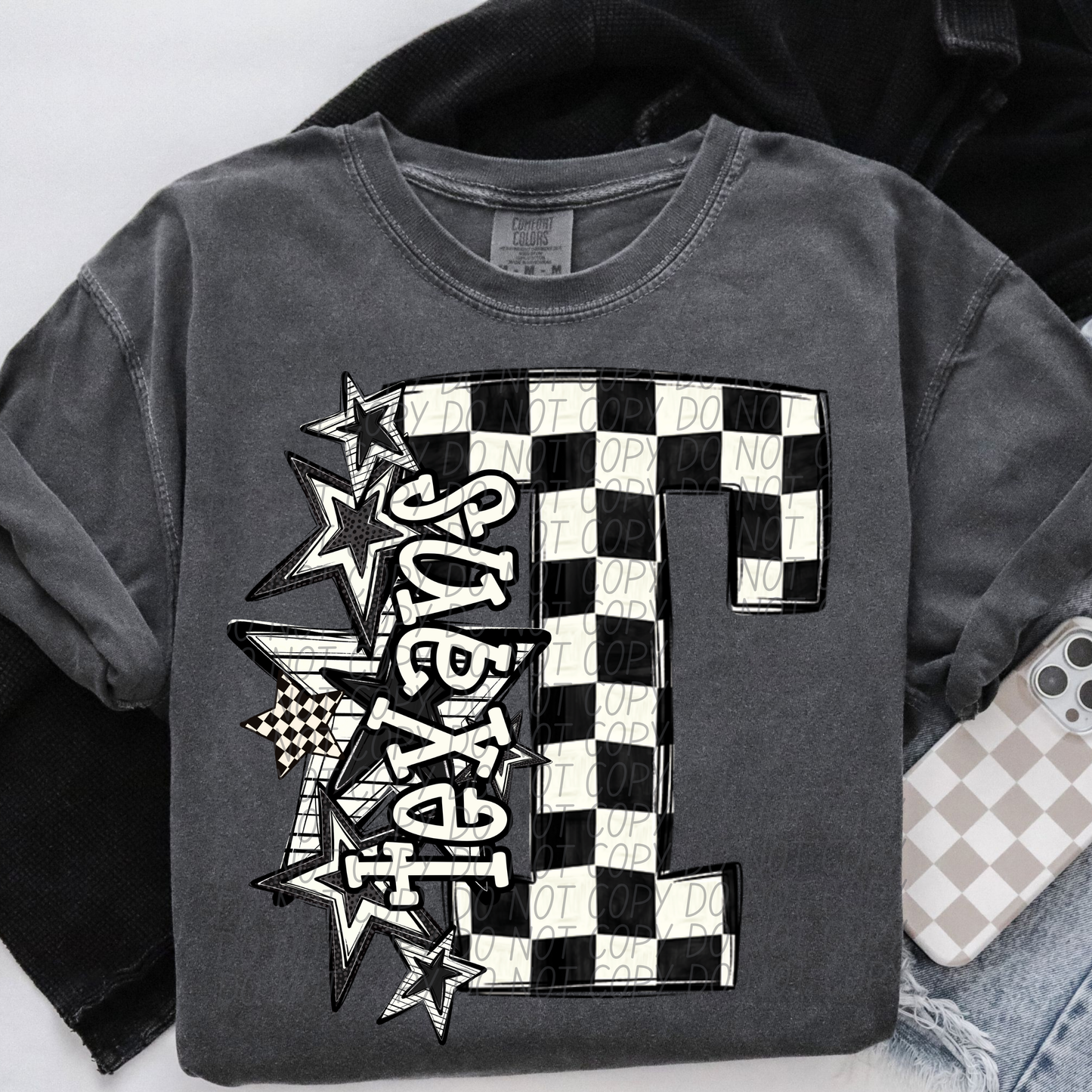 BW Checker star mascots (dropdown)- DTF&UV