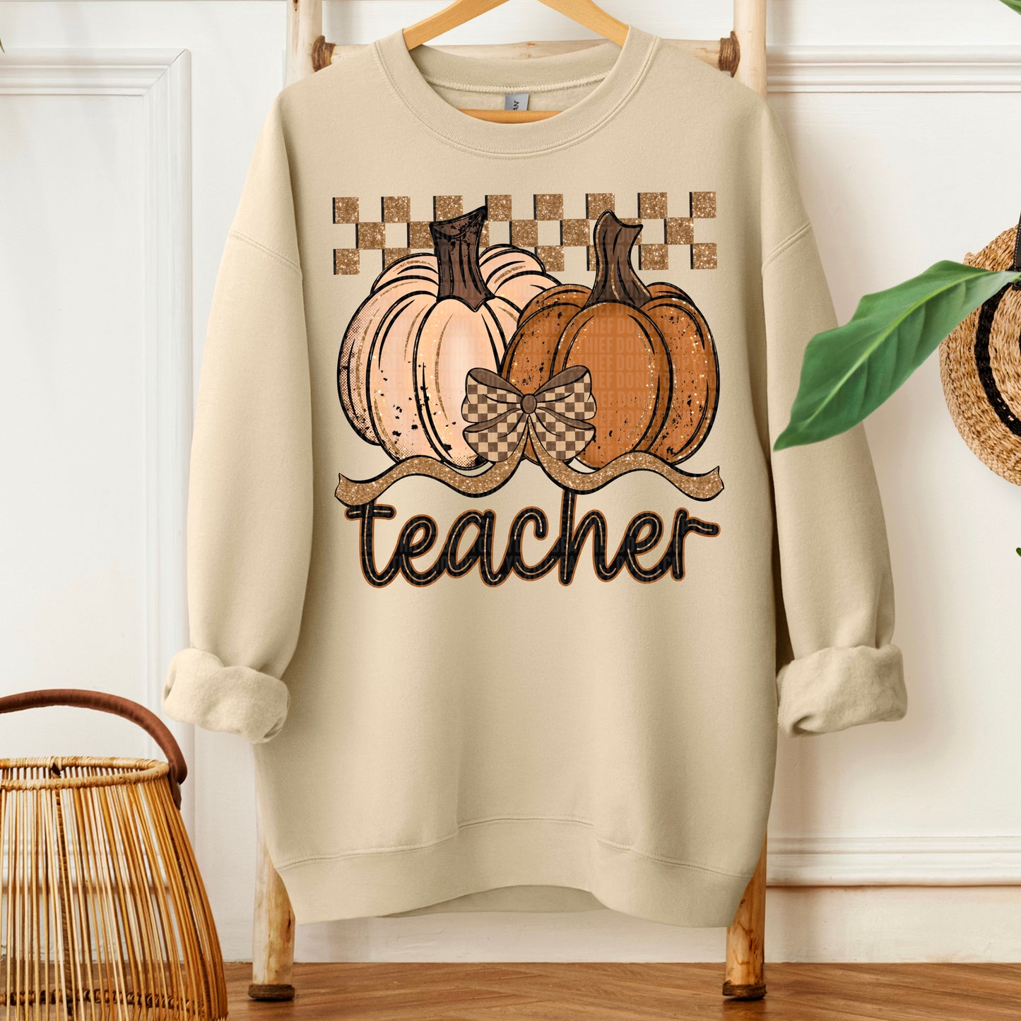 Fall Checkered Glitter Pumpkin Collection (dropdown)-DTF&UV