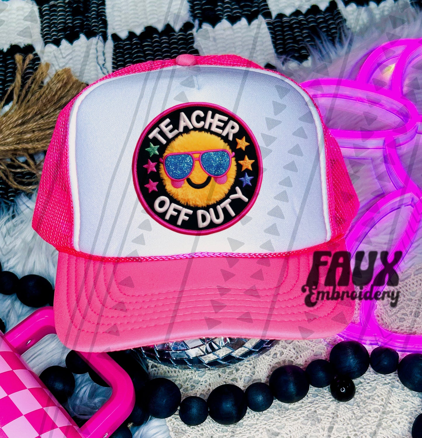 Teacher off duty (hat patch)-DTF
