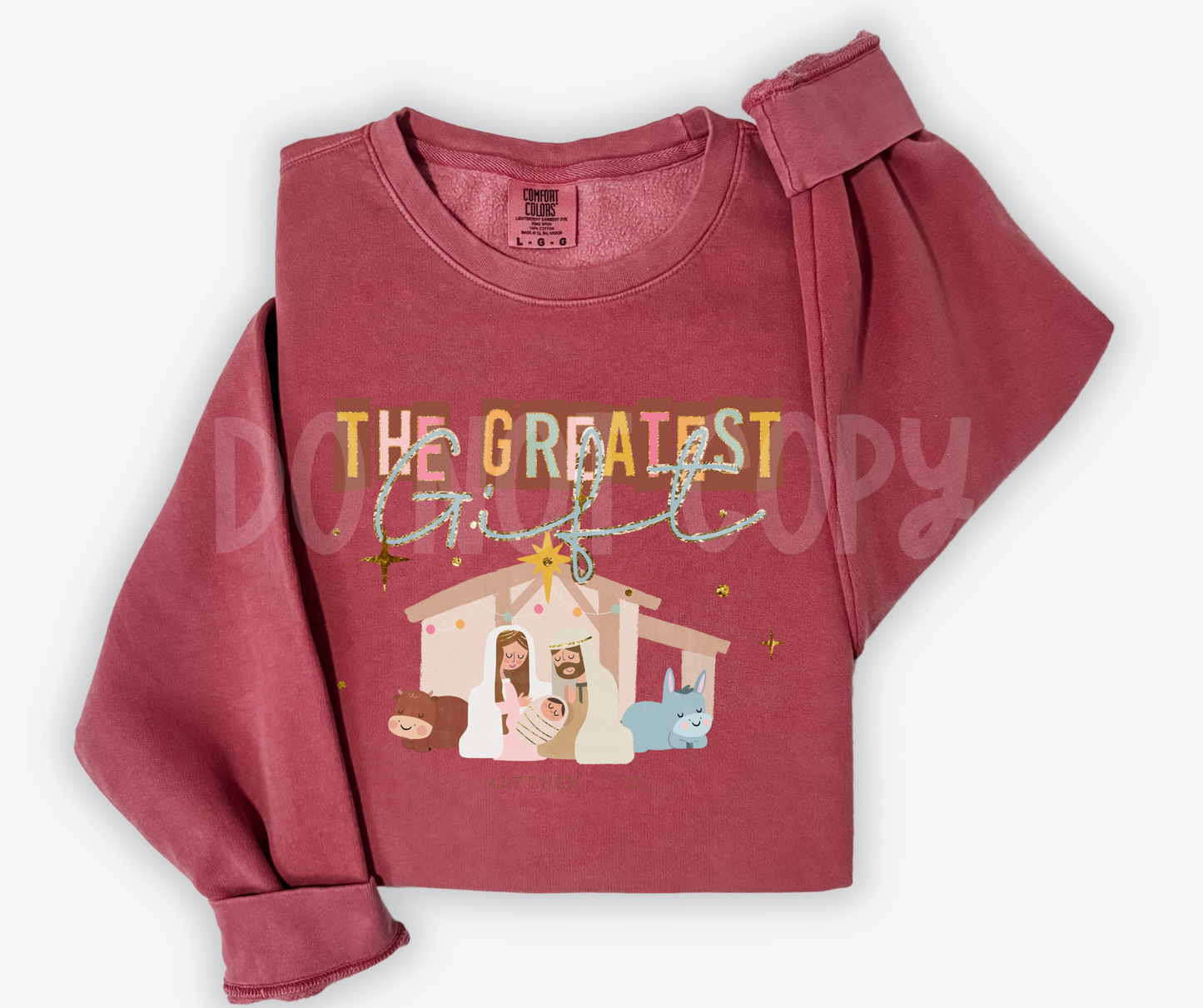 The greatest Gift gold outline-DTF
