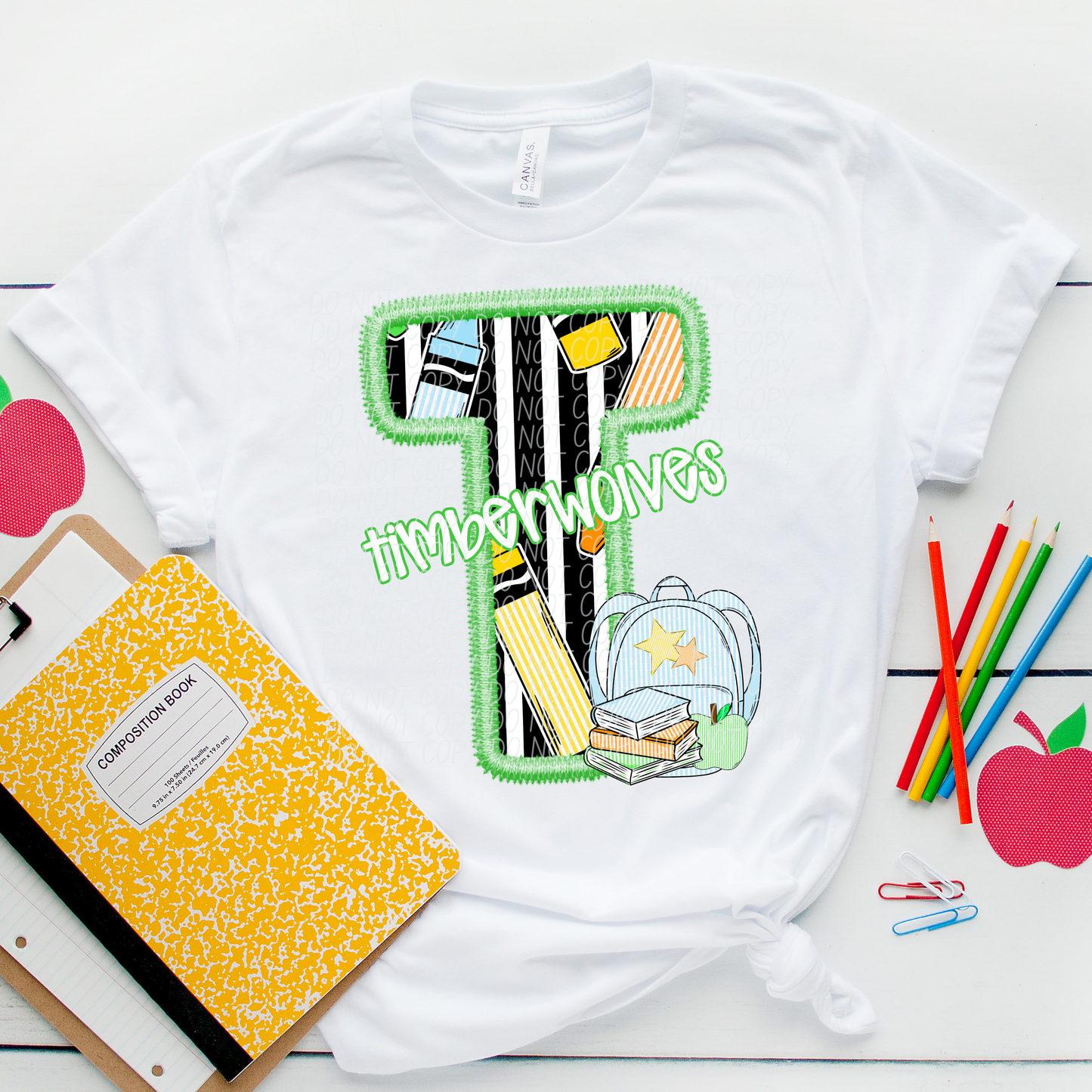LETTER MASCOT GREEN (dropdown)-DTF&UV