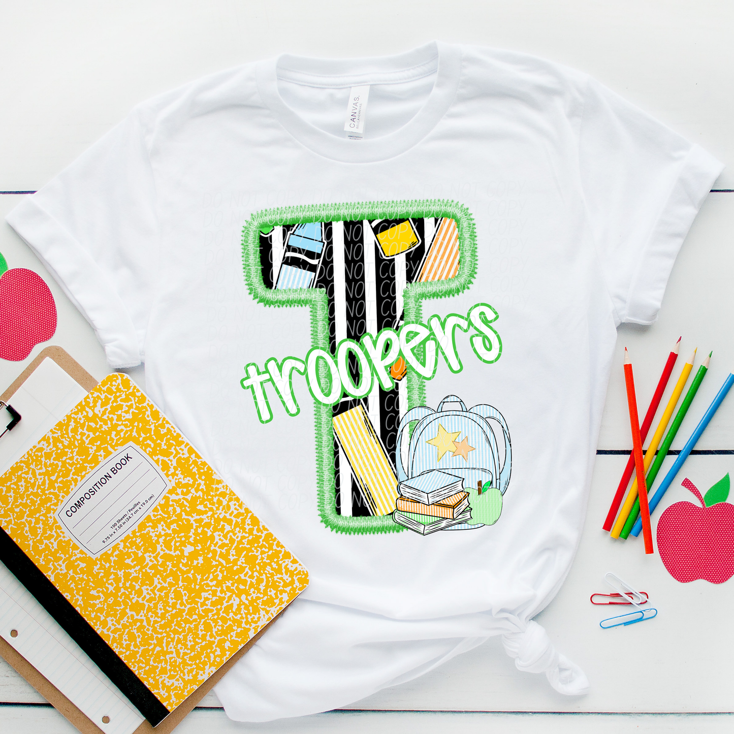 LETTER MASCOT GREEN (dropdown)-DTF&UV