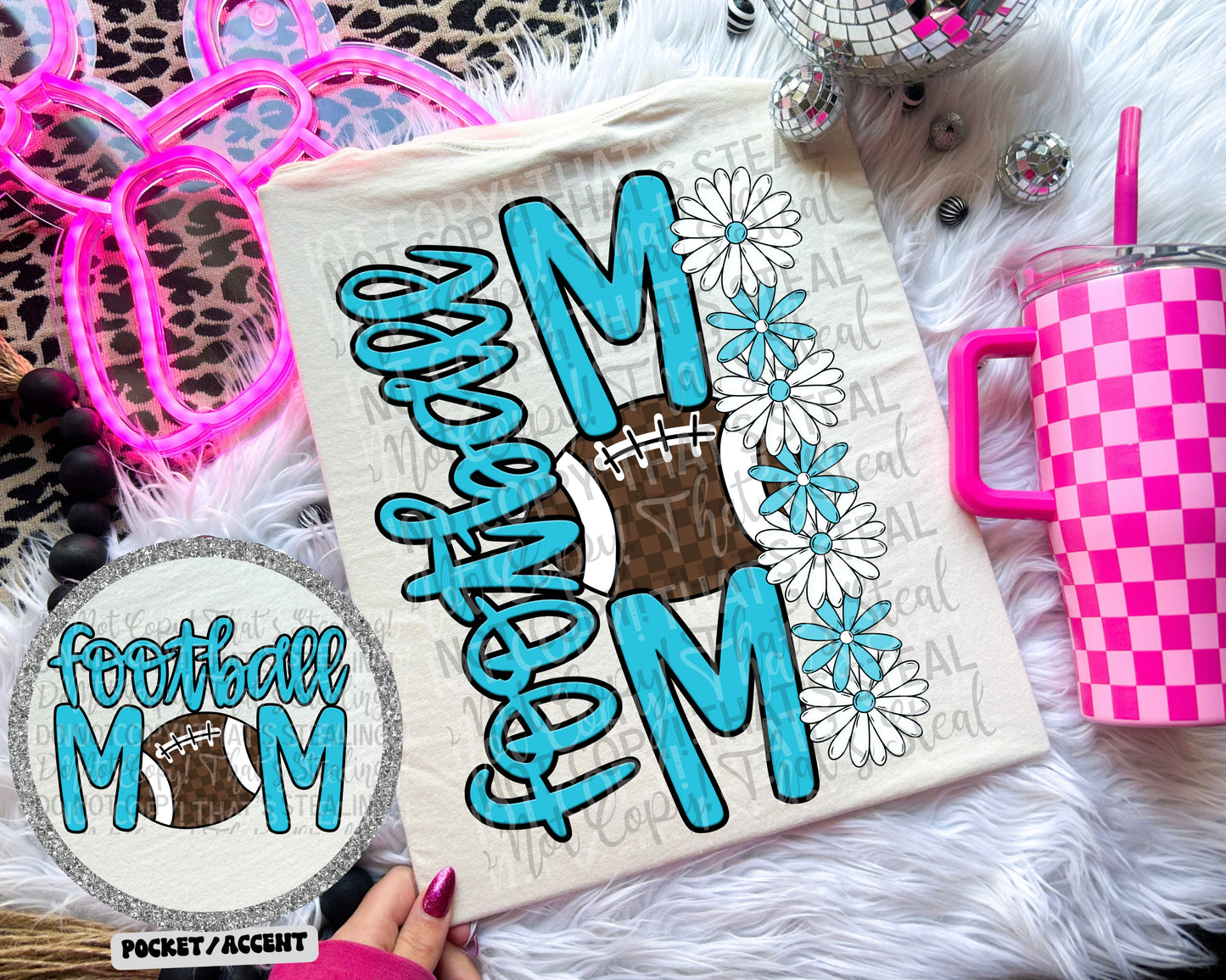 Football mom BACK (Dropdown)- DTF&UV
