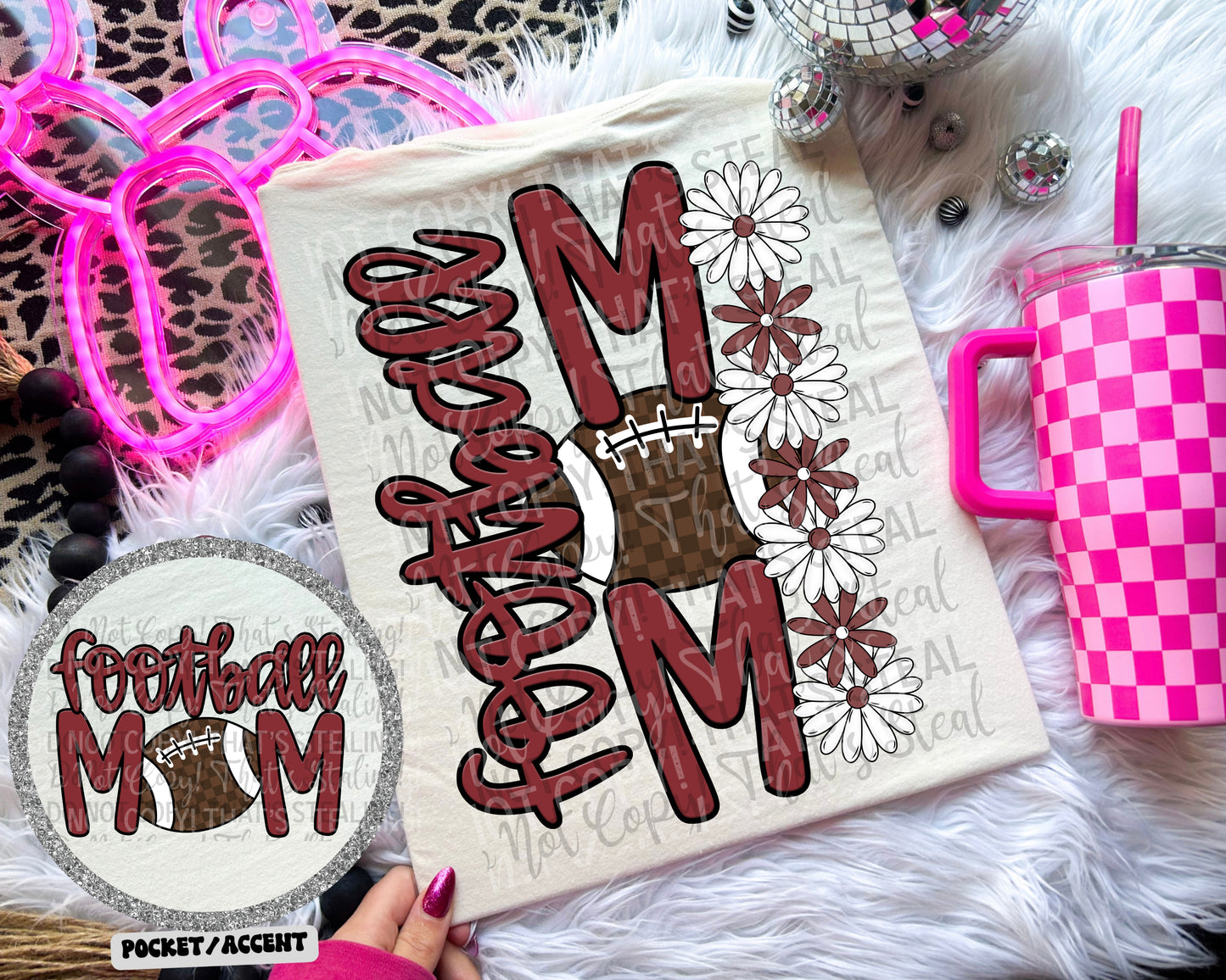 Football mom BACK (Dropdown)- DTF&UV