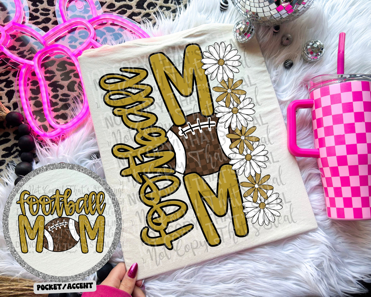 Football mom BACK (Dropdown)- DTF&UV