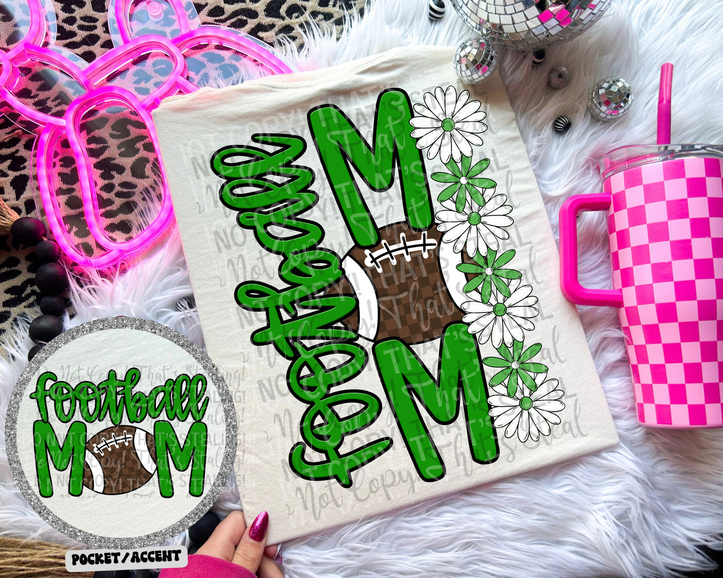 Football mom BACK (Dropdown)- DTF&UV
